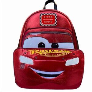 Loungefly Disney Pixar Cars Metallic Lightning McQueen Cosplay Mini Backpack NWT